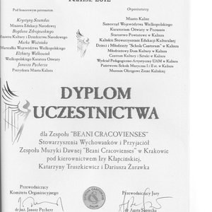XXXIV Schola Cantorum - dyplom